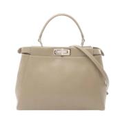 Pre-owned Leather fendi-bags Fendi Vintage , Beige , Dames