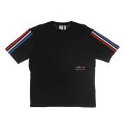 Tricolor Oversized Tee Zwart Adidas , Black , Dames