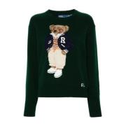 Lange Mouw Gebreide Trui Pullover Ralph Lauren , Green , Dames