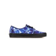 Lage Zwarte/Blauwe Sneaker Bliksemstijl Vans , Blue , Heren