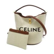 Pre-owned Cotton celine-bags Celine Vintage , Beige , Dames