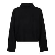 Turtle Neck Sweater in Stintino Stijl Loulou Studio , Black , Dames