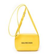 Pre-owned Leather shoulder-bags Balenciaga Vintage , Yellow , Dames