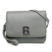 Pre-owned Leather shoulder-bags Balenciaga Vintage , Gray , Dames