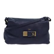 Pre-owned Leather crossbody-bags Chloé Pre-owned , Blue , Dames