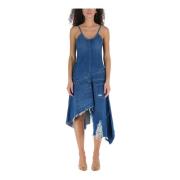 Verweerde Denim Midi Jurk JW Anderson , Blue , Dames