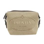 Pre-owned Canvas clutches Prada Vintage , Beige , Dames