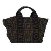 Pre-owned Canvas handbags Fendi Vintage , Brown , Dames