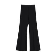 Zwarte Flared Broek Imperial , Black , Dames