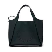 Donkergroene Eco-Leren Tote Tas Stella McCartney , Green , Dames