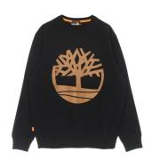 Core Logo Crewneck Sweatshirt Zwart Timberland , Black , Heren