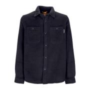 Zwarte Fleece Overshirt Lange Mouw Shirt Timberland , Black , Heren