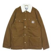 Bruine werkjas met Sherpa-kraag Carhartt Wip , Brown , Heren