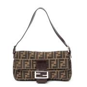 Pre-owned Canvas shoulder-bags Fendi Vintage , Green , Dames