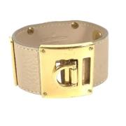 Pre-owned Leather bracelets Louis Vuitton Vintage , Beige , Dames