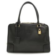 Pre-owned Leather handbags Loewe Pre-owned , Black , Dames