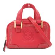 Pre-owned Leather handbags Loewe Pre-owned , Red , Dames