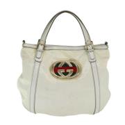 Pre-owned Canvas gucci-bags Gucci Vintage , White , Dames