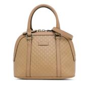 Pre-owned Leather gucci-bags Gucci Vintage , Brown , Dames