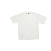 Geborduurd Logo Katoenen T-Shirt Balenciaga , White , Dames