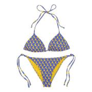 Kip Motief Triangel Bikini Gallo , Multicolor , Dames