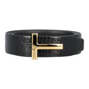 Zwart Omkeerbare T Riem Accessoires Tom Ford , Black , Heren