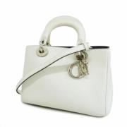 Pre-owned Leather dior-bags Dior Vintage , White , Dames