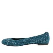 Pre-owned Suede flats Giuseppe Zanotti Pre-owned , Blue , Dames