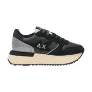 Zwarte Sneakers met Metalen Details Sun68 , Black , Dames