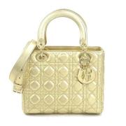 Pre-owned Leather dior-bags Dior Vintage , Yellow , Dames