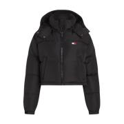 Korte Donsjas voor Koude Dagen Tommy Hilfiger , Black , Dames