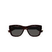 Vierkante Acetaat Zonnebril Saint Laurent , Brown , Unisex