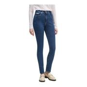 High Rise Skinny Jeans voor Vrouwen Calvin Klein Jeans , Blue , Dames