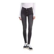 Skinny Fit Zwarte Denim Jeans Tommy Jeans , Black , Dames