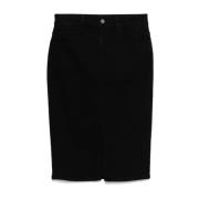 Zwarte Denim Pencil Rok Liu Jo , Black , Dames