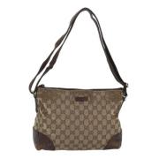 Pre-owned Canvas gucci-bags Gucci Vintage , Beige , Dames