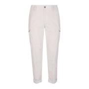 Fluweelrib Cargo Broek Eleventy , White , Heren