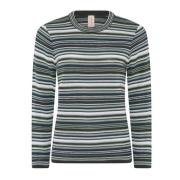 Gestreepte Pullover Blouse in Agave Skovhuus , Multicolor , Dames