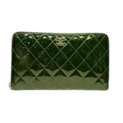 Pre-owned Fabric wallets Chanel Vintage , Green , Dames