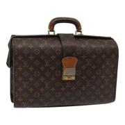 Pre-owned Canvas briefcases Louis Vuitton Vintage , Brown , Dames