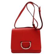 Pre-owned Leather shoulder-bags Burberry Vintage , Red , Dames