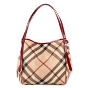 Pre-owned Coated canvas totes Burberry Vintage , Beige , Dames