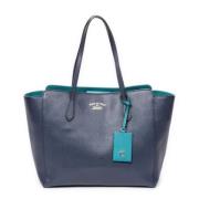 Pre-owned Leather totes Gucci Vintage , Blue , Dames