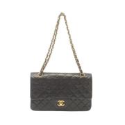 Pre-owned Leather chanel-bags Chanel Vintage , Black , Dames