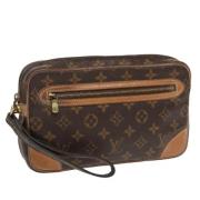 Pre-owned Canvas clutches Louis Vuitton Vintage , Brown , Dames