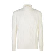 Klassieke witte sweatshirt voor mannen Barba , White , Heren