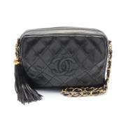 Pre-owned Leather chanel-bags Chanel Vintage , Black , Dames