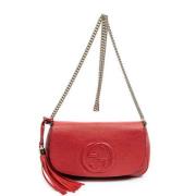 Pre-owned Leather shoulder-bags Gucci Vintage , Red , Dames