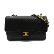 Pre-owned Leather chanel-bags Chanel Vintage , Black , Dames