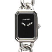 Pre-owned Stainless Steel watches Chanel Vintage , Black , Dames